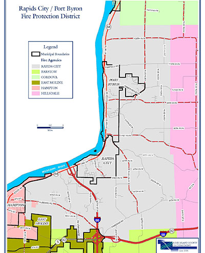map depicting the RCFPD's district